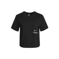 Nike Sportswear Swoosh Short-Sleeve Crew-Neck T-Shirt Women Tops Black CZ8912-010 M