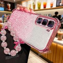 Luxury Star Lanyard Wrist Strap Plating Glitter Shockproof Silicone Case For Infinix Hot 50 60 Pro Plus 4g 40 30 50i Back Cover Infinix Hot 60 Pro+ gray