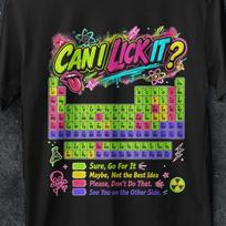 Can I Lick It, Can I Lick It Shirt, ironic shirt, Element Shirt, sscientist funny shirt, chool shirt, Funny Chemistry Shirt, Science Shirt XL