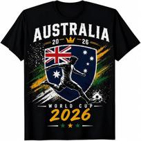 Australia 2026 World Cup Football Fan T shirt Mens Womens Kids M