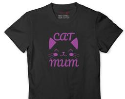 Cat Mum Ladies T-shirt L