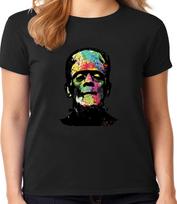 Halloween T-shirts for Women Mom Frankenstein Costume Ladies Tee M