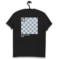 Paul Morphy's Famous Chess Puzzle (Back Print) T-Shirt XL