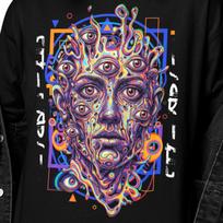 Psychedelic Multi Eye Face Shirt | Trippy Surreal Mind Graphic Tee | Weirdcore Abstract Vision T-Shirt | Colorful Psychedelic Art S