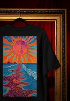 Trippy Sun Face T-Shirt: Psychedelic Retro Beach Waves Comfort Colors® 4XL