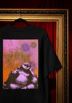 Trippy Laughing Buddha T-Shirt - Colorful Zen Mandala Graphic Comfort Colors® L