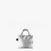 LOQI pirkinių krepšys „METALLIC Silver Mini Bag“