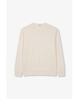 Man On The Bun Cotton Lecture Long Sleeve Knit_Cream 4714113009 S/Free