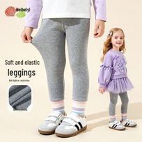 Girls' Spring Cotton Blend Leggings 90/50 viržių pilka spalva