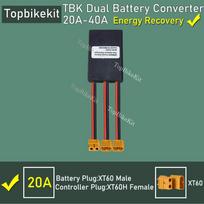 24V/36V/48V/60V/72V 20A/30/40A Elektrinio dviračio dvigubos baterijos iškrovimo keitiklis jungiklis Baterijos lygiagretusis modulis Palaiko energijos regeneraciją Max 20A XT60H black
