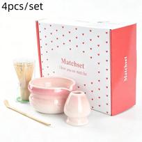 8 vnt. Matcha arbatos rinkinys, rožinis gradientas, japoniško stiliaus, pilnas Matcha dubenėlio rinkinys, puiki dovana vestuvėms, įkurtuvėms 4pcs