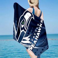 Seattle Seahawks Logo Microfiber Beach Towel, Lightweight And Quick-Dry, for Summer Travel, Beach Essential, Swimming Pool 70cmx140cm(27x55inch)