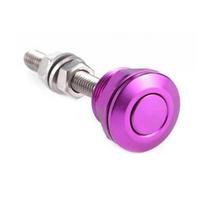1Pc/4Pcs 22mm Universal Car Push Button Bonnet Hood Pins Kit Aluminum Quick Release Latch Bumper License Plate Lock Clip violetinė