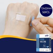 120pcs Anti-Bacteria Waterproof Band Aid PU Transparent Adhesive Plaster Hemostasis Band Aid  Travel 72/22mm 50PCS