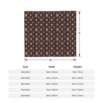 Cryptocurrency Blankets Flannel Summer Autumn Winter Bitcoin Multi-function Warm Throw Blankets for Bedding Office Rug Piece Size: 75*100cm, Weight: 230 GSM