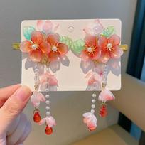 1 Pair Vibrant Color Pearl Bunny Hair Clips Double Clip Fairy Hairpins  Little Girls Style 7
