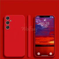 For Samsung Galaxy M35 Case Liquid Silicone Plain Protector Case Samsung M35 Cover TPU Shockproof Phone Cover Galaxy M35 Cover M35 5G raudona