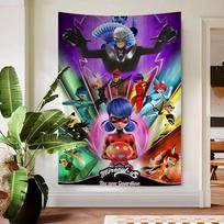 Anime Miraculous Ladybug Hanging Bohemian Tapestry Cheap Hippie Wall Hanging Bohemian Tapestries Mandala Wall Hanging Home Decor 100X70CM