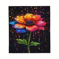 Artistic Charm | Vibrant Watercolor Printed Flannel Carpet Dormitory Car Outdoor Sofa Travel Office Ideal Gift Multi ColorTravel Size: 75*100cm, Weight: 230 GSM