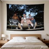 1pc Mac Miller Hip-Hop Vintage Tapestry, Polyester 2D Flat Wall Hanging, Rap Fan Decor for Bedroom, Streetwear Vibe Room Accent 100X70CM