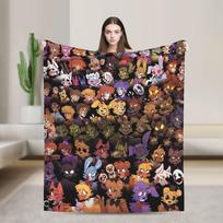 FNAF At Freddys Super Warm Blanket Child Plush Bedding Throws Street Trend Bedroom Flannel Bedspread Sofa Bed Cover Size: 75*100cm, Weight: 230 GSM