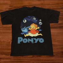 Ponyo Black Cotton TShirt S