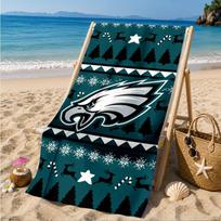 Philadelphia Eagles Beach Towel, Quick-drying, Easy to Care for, Suitable for Both Fitness and Beach Vacations,Sports Essential 80cmx160cm(31x63inch)