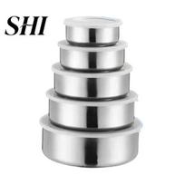 Easy To Clean Snack Container 5Pcs Food Storage Box Stainless Steel Containers with Serving Leak-Proof Lids Reusable Crisper Bowl for Home 5pcs
