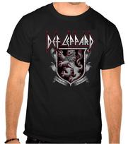 Def Leppard Rock Music Logo Black Tshirt 1307 S