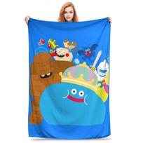 D-Dragon Quest Slime Antklodė Super Šilta Patogi Pliušinė Mėtoma Antklodė Mergaitėms Berniukams Miegamojo Flanelinė Patalynė Patalynės Užvalkalas 75X95CM