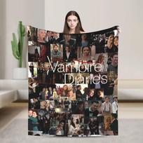 Soft Blankets Camping The Vampire Diaries Damon Salvatore Throw Blanket  Flannel Bedspread For Living Room Funny Sofa Bed Cover 75X95CM