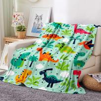 Animacinis dinozauras Mesti pledas Minkštas flanelinis pledas kėdei Kelionėms Stovyklavimui Vaikams Suaugusiems Lova Sofa Dangalas Žiemos Miego pledas 75X95CM