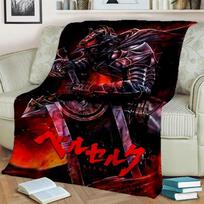 3D Calssic Berserk Anime HD Cartoon Blanket,Soft Throw Blanket for Home Bedroom Bed Sofa Picnic Travel Office Cover Blanket Kids 75X95CM