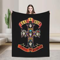 Guns N Roses Grupė Šilta Minkšta Antklodė Kelionė Biuras Pliušinis Mėtomasis Antklodė Naujoviška Sofos Kėdės Flanelinis Patalynė Sofos Lovoje Dangalas 75X95CM