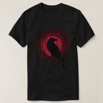 Norse Mythology Odin Ravens Huginn Men T-Shirt Short Sleeve Causl 100% Cotton Shirts Size S-3XL S įvairiaspalvis