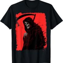 Grim Reaper Red T-Shirt S įvairiaspalvis