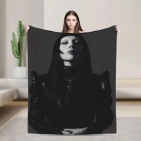 Lady Singer Rock Album Gagas Blankets Flannel Textile Decor Y2K Tour Multifunction Soft Throw Blanket for Bedding Throws Size: 75*100cm, Weight: 230 GSM