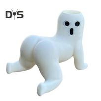 Big Booty Ghost Planter dervos oro augalų laikiklis stalviršio dekoras Ghost Pouting užpakaliukas Gėlių vazonas Gag Dovana šeimos draugams augalų mylėtojams balta