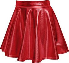 European & American Women's Sexy Stage Performance Skirt 2024 Large raudona