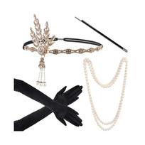 Sparkling Rhinestone Headwear Feathered Headgear Set Alluring Feathered Headband Comfortable for Halloween Singles Party
