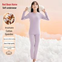 Hodohome Kids' Cotton Spandex Thermal Underwear Set 140/75