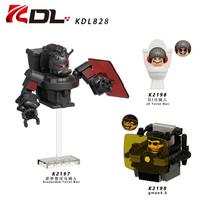 New KDL DJ Upgrade War-Damaged Skibidi Toilet Man Figures Anime Block Toys TvMan Titan Bricks Model Toy For Kid Birthday Gift