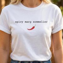 Spicy Marg Sommelier T Shirt | Minimalist Womens Tee | Cute Margarita Shirt | Small Chest Graphic | Cocktail Lover Gift S