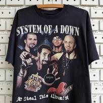 Vintage 00s System Of A Down T shirt Steal This Album Alternative Nu Progressive Metal SOAD Band Bootleg Merch Tee Size Cropped L M