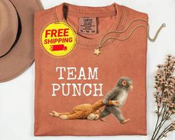 Team Punch Comfort Colors® T-Shirt, Baby Monkey Tee, Emotional Support T-Shirt S