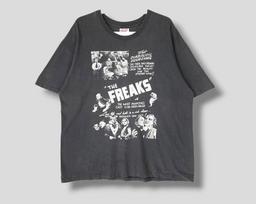 Vintage Freaks 1932 m. pre-code siaubo filmo marškinėliai kolekcionuojamas Tod Browning atviras turinys kultinis filmas gotiškas pankroko marškinėlis vienos siūlės juodas XLarge 3XL
