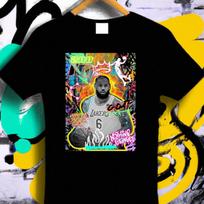 Lebron James Graffiti T-Shirt, Lebron James T-Shirt, Basketball T-Shirt, Iconic Basketball Legend Shirt, Lebron James Gift, Sports T-Shirt L