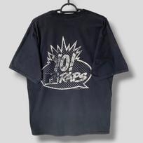 Vintage 90s Yo! MTV raps logo T-Shirt collectible music television channel hip hop vintage rap tees faded black Large 3XL black