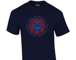 Coronation King Charles Monarch 2023 Emblem Celebration Kids Adults T-Shirt 2XL