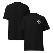 Šv. Jono Jeruzaliečio ligonių riterių ordinas (aštuoniakampis kryžius) Siuvinėtas T-shirt S